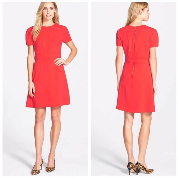 Eliza J crepe red a-line dress - Picture 3 of 8